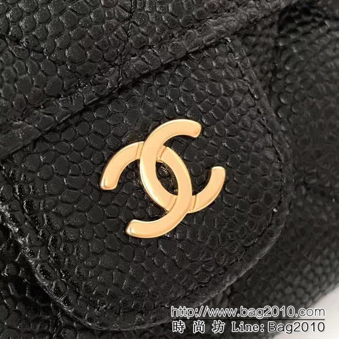 CHANEL香奈兒 海外原單 進口顆粒壓花牛皮 女款短錢夾 A82288  DJC2486